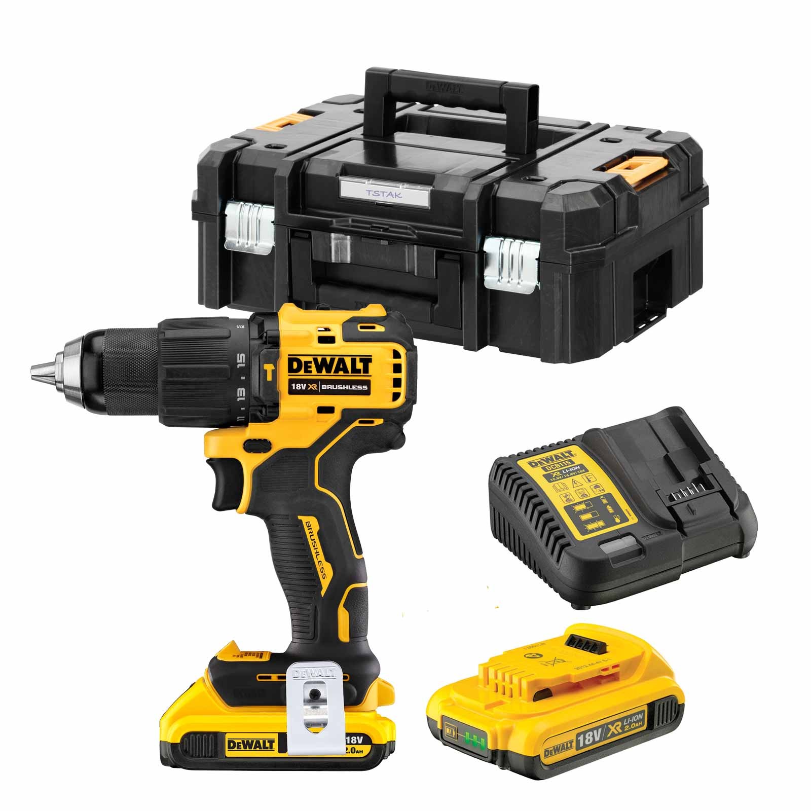 Pack machines 18V DeWalt DCK2062M2T perceuse visseuse à percussion Dcd709  et visseuse à chocs Dcf809 avec